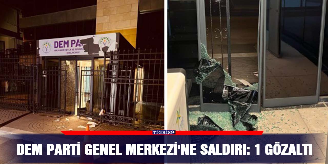 DEM Parti Genel Merkezi'ne saldırı: 1 gözaltı