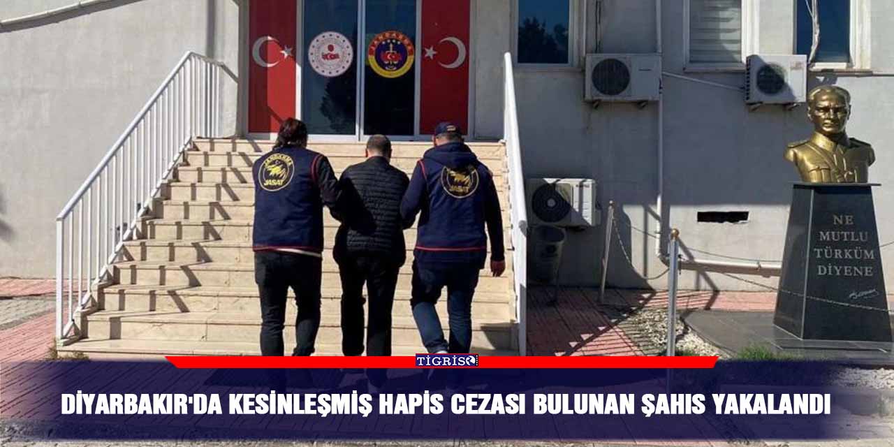 Diyarbakır'da kesinleşmiş hapis cezası bulunan şahıs yakalandı