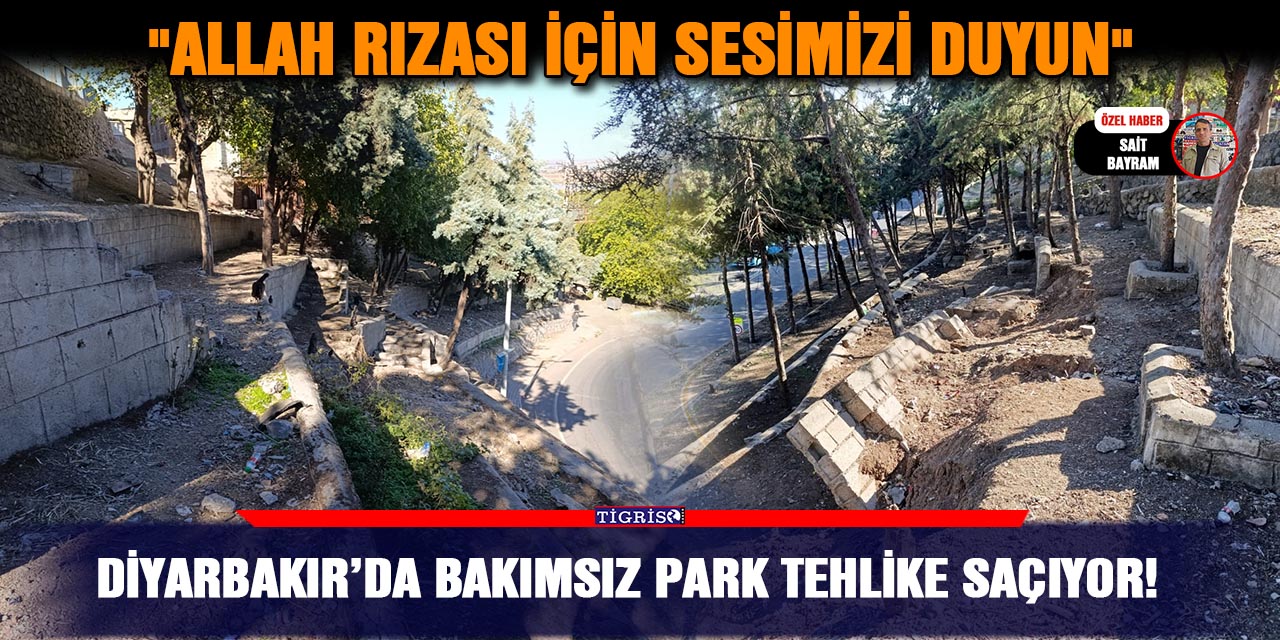 VİDEO - Diyarbakır’da bakımsız park tehlike saçıyor!