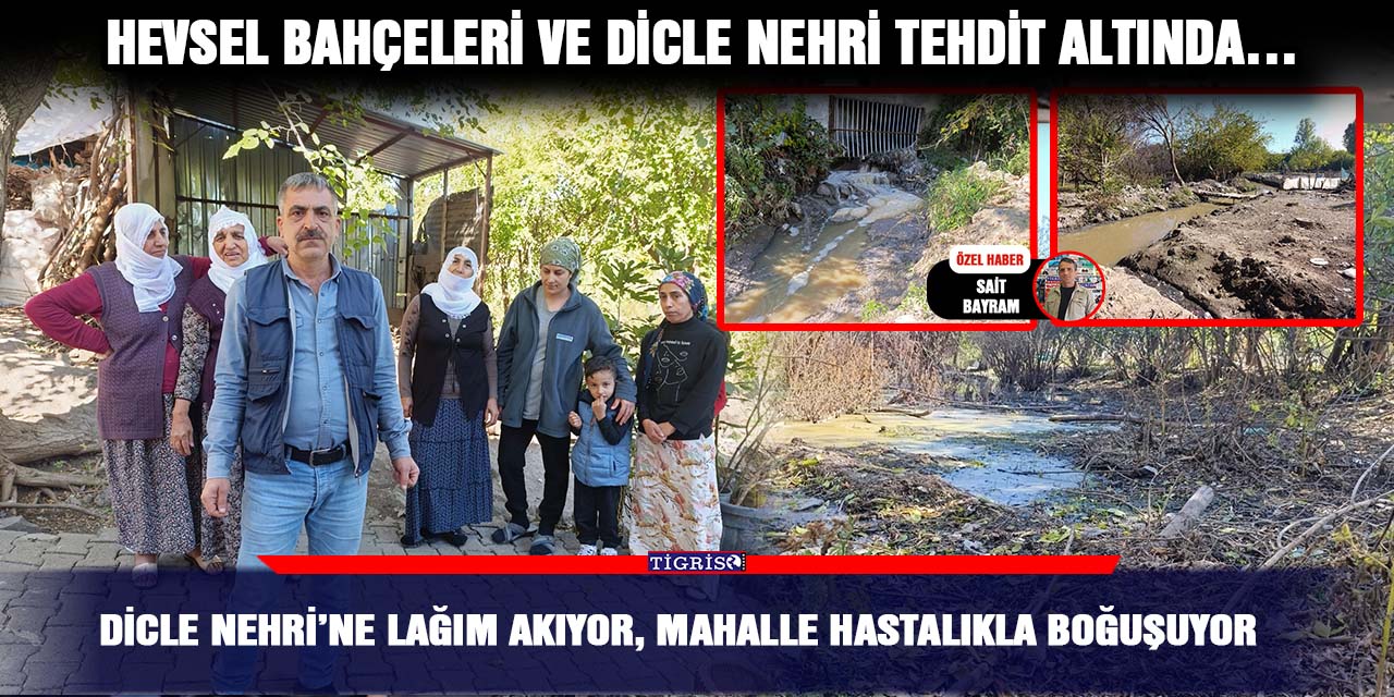 VİDEO - Dicle Nehri’ne lağım akıyor, mahalle hastalıkla boğuşuyor