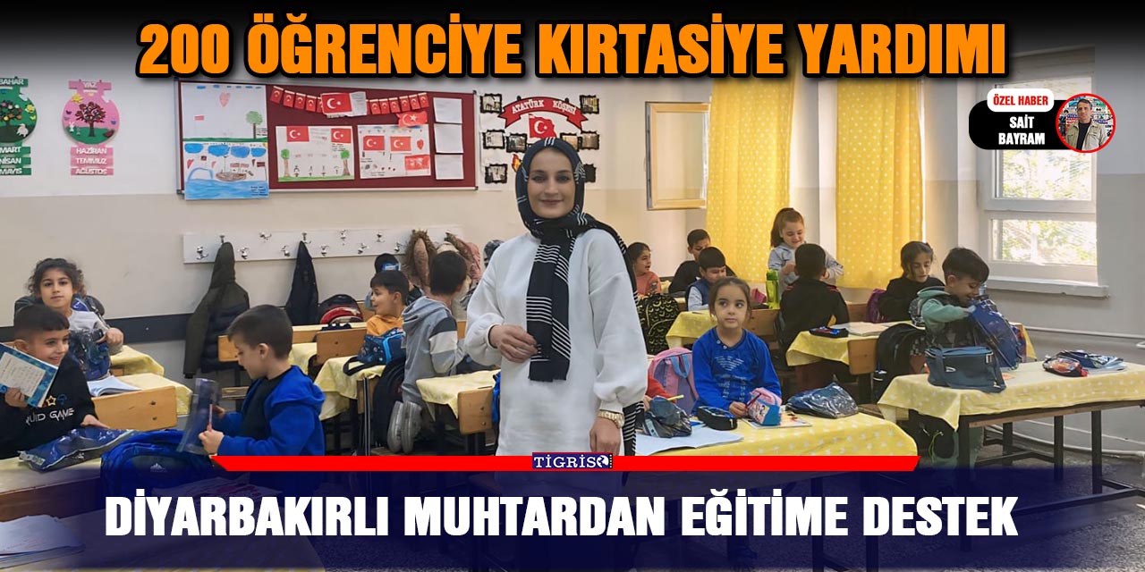 Diyarbakırlı muhtardan eğitime destek