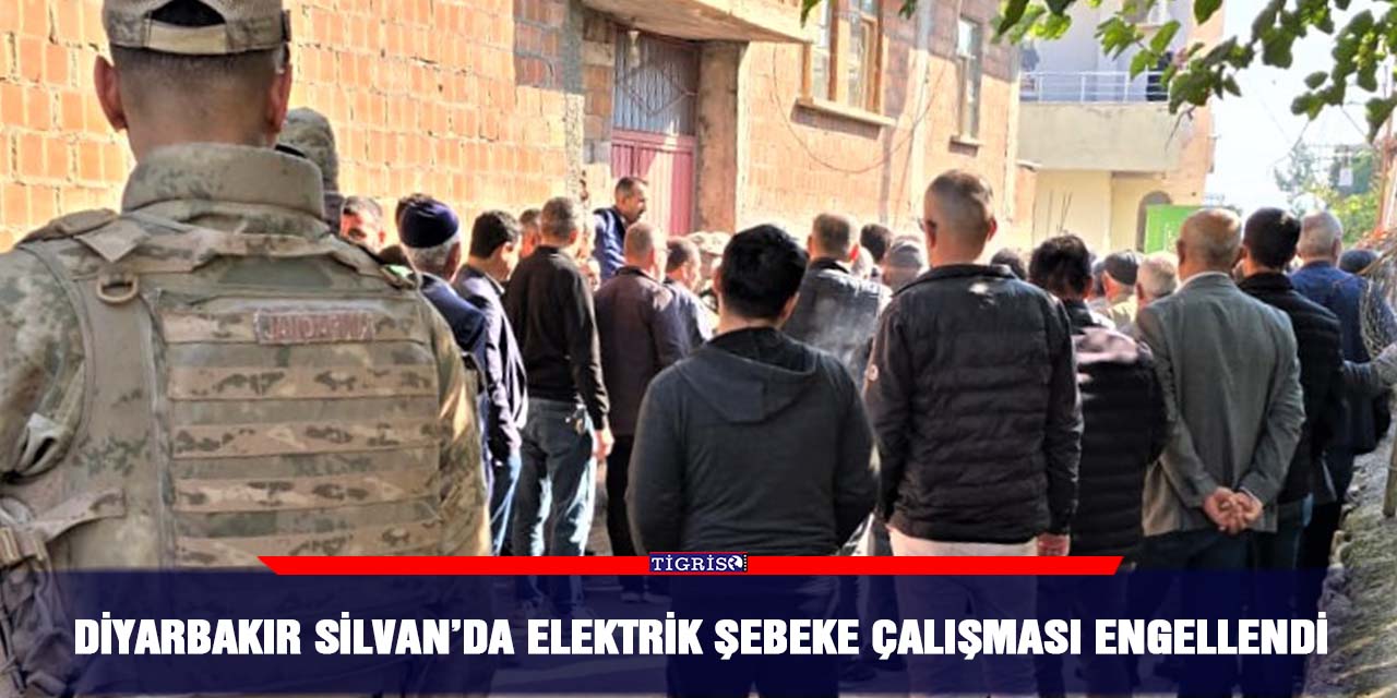 Diyarbakır Silvan’da elektrik şebeke çalışması engellendi