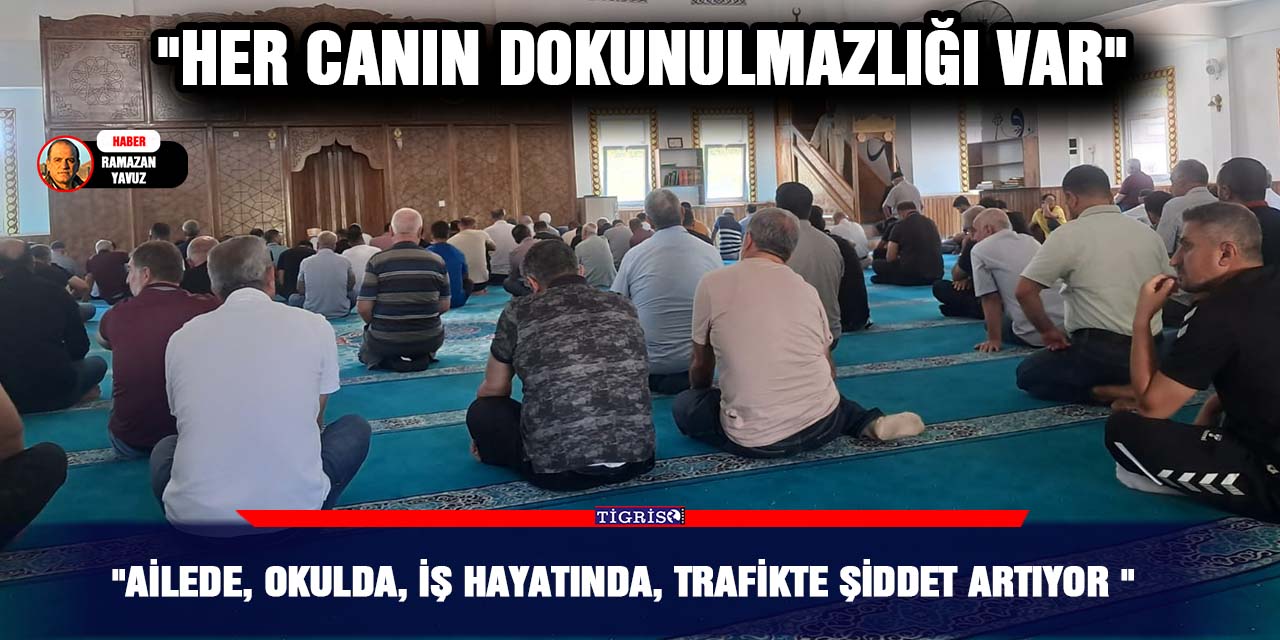 "AİLEDE, OKULDA, İŞ HAYATINDA, TRAFİKTE ŞİDDET ARTIYOR "