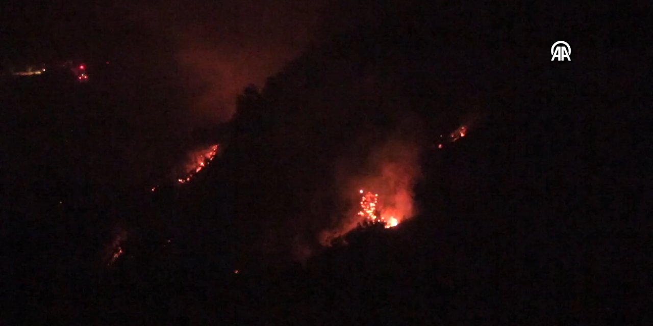 (VİDEO) Hatay'da orman yangını söndürülemedi