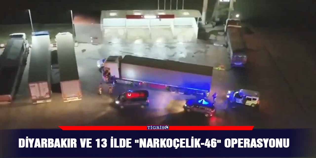 Diyarbakır ve 13 ilde "Narkoçelik-46" operasyonu