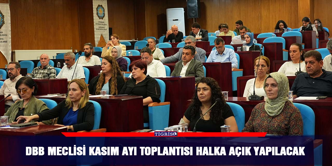 DBB Meclisi Kasım ayı toplantısı halka açık yapılacak