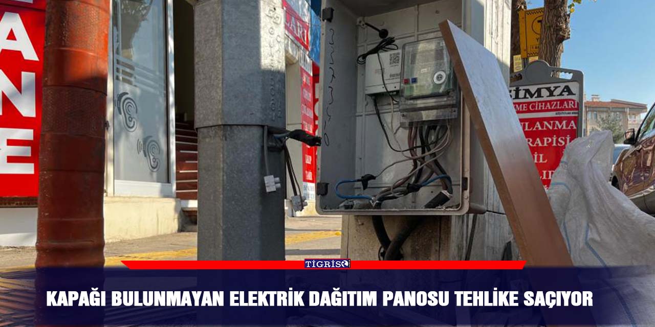 Kapağı bulunmayan elektrik dağıtım panosu tehlike saçıyor