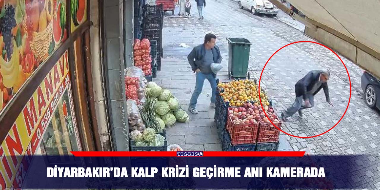 VİDEO - Diyarbakır’da kalp krizi geçirme anı kamerada