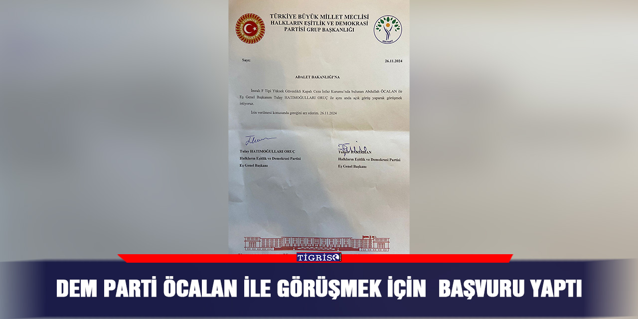 DEM Parti Öcalan ile görüşmek için  başvuru yaptı