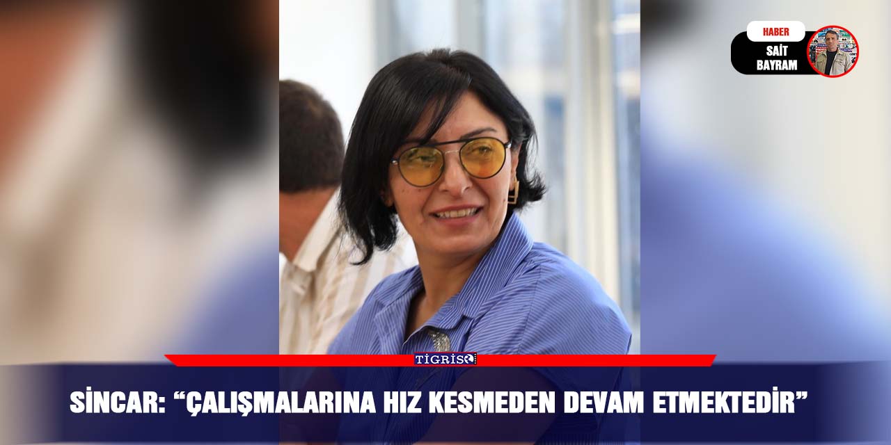 Sincar: “Çalışmalarına hız kesmeden devam etmektedir”