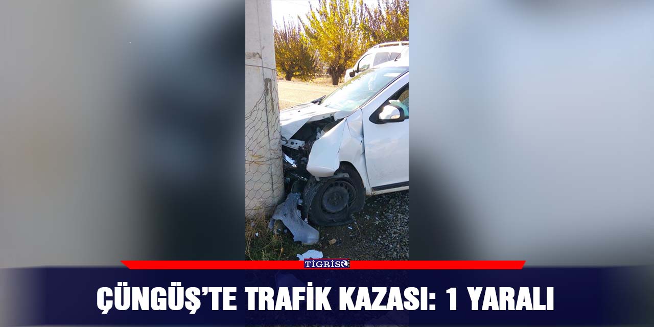 Çüngüş’te trafik kazası: 1 yaralı