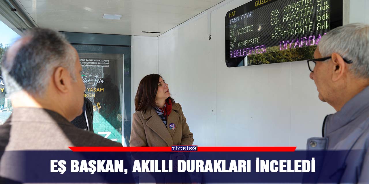 Eş Başkan, akıllı durakları inceledi