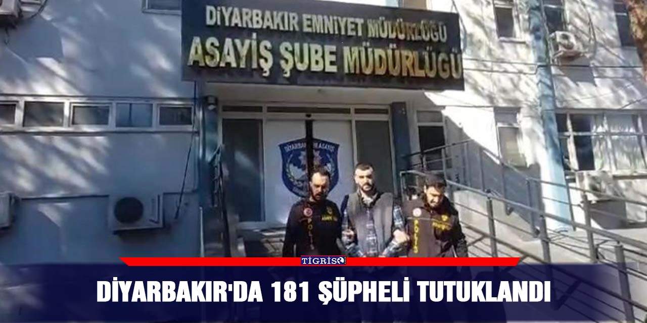 Diyarbakır'da 181 şüpheli tutuklandı