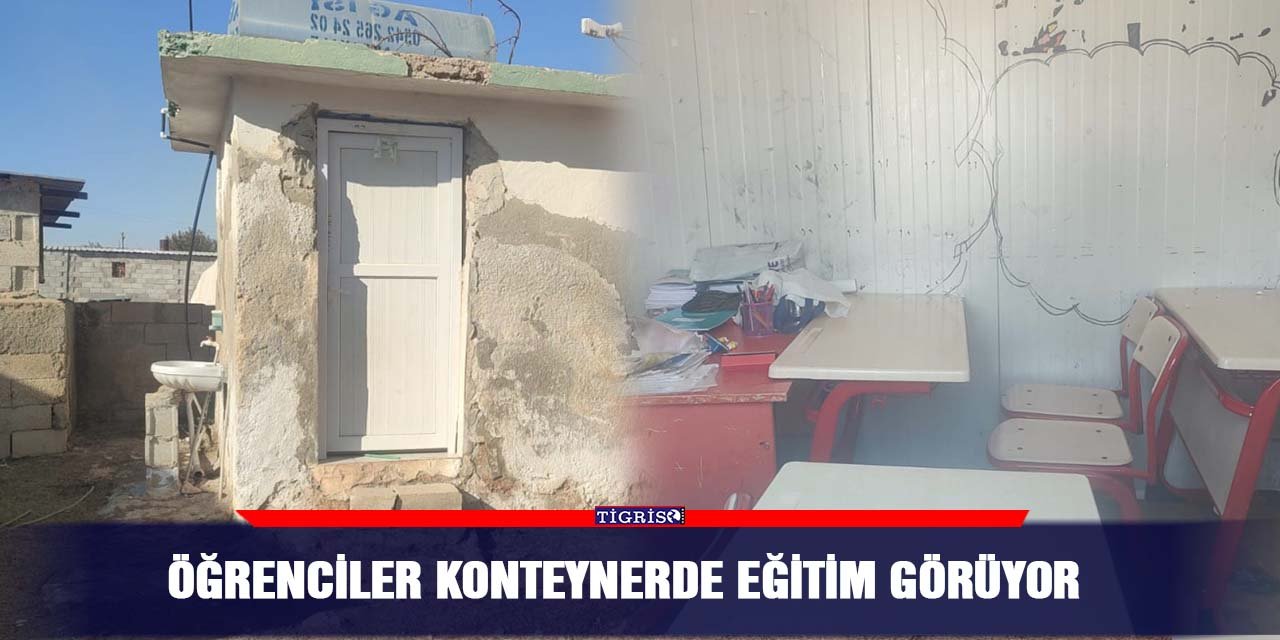 Öğrenciler konteynerde eğitim görüyor