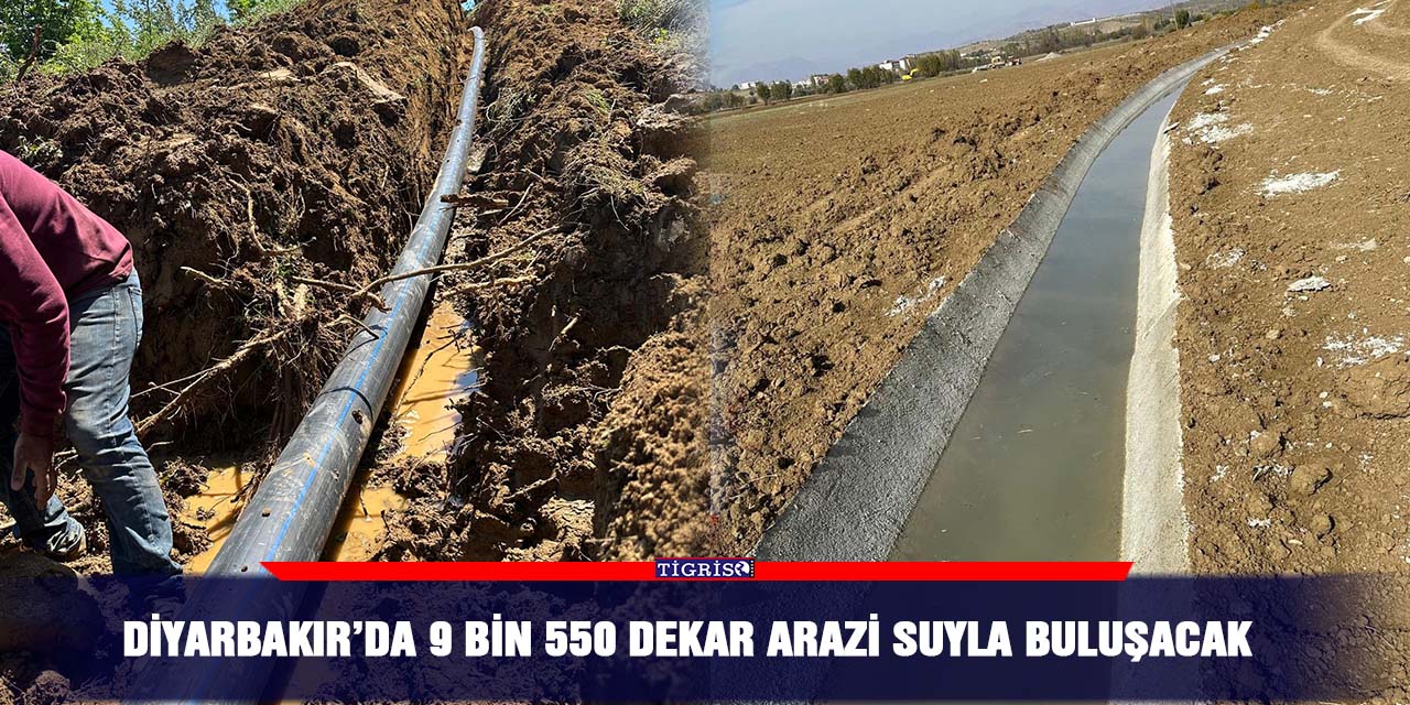 Diyarbakır’da 9 bin 550 dekar arazi suyla buluşacak