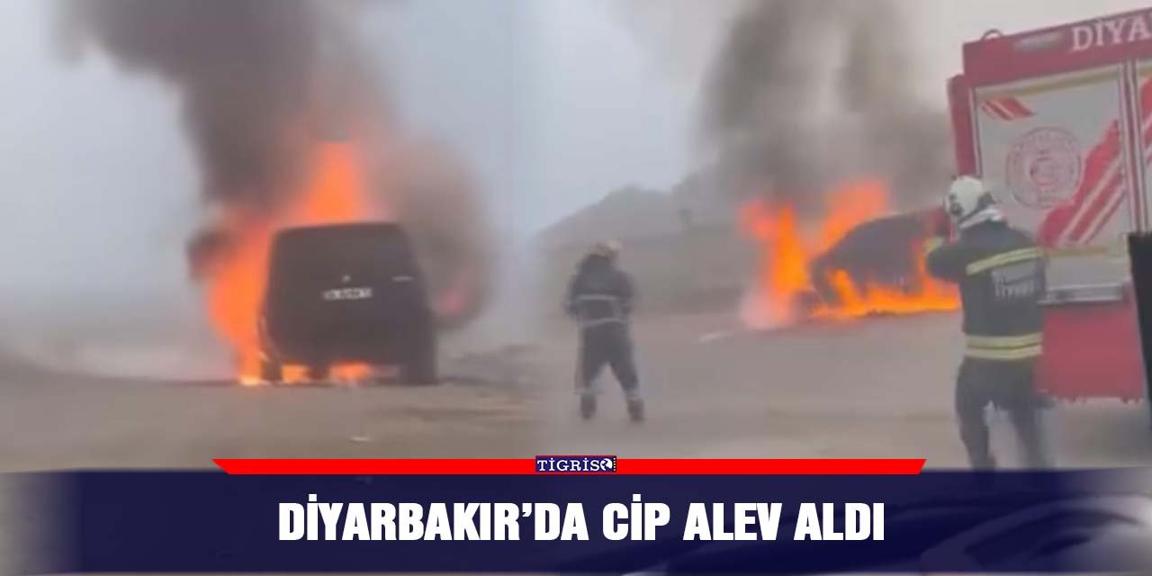 VİDEO - Diyarbakır’da cip alev aldı