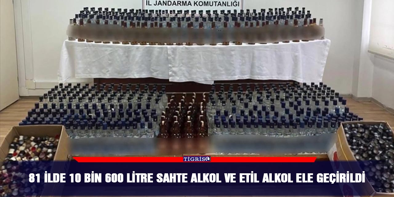 81 ilde 10 bin 600 litre sahte alkol ve etil alkol ele geçirildi