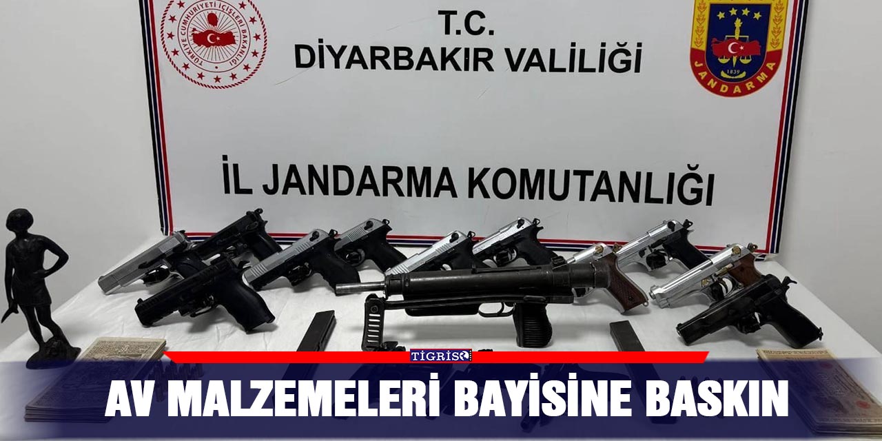 Av malzemeleri bayisine baskın