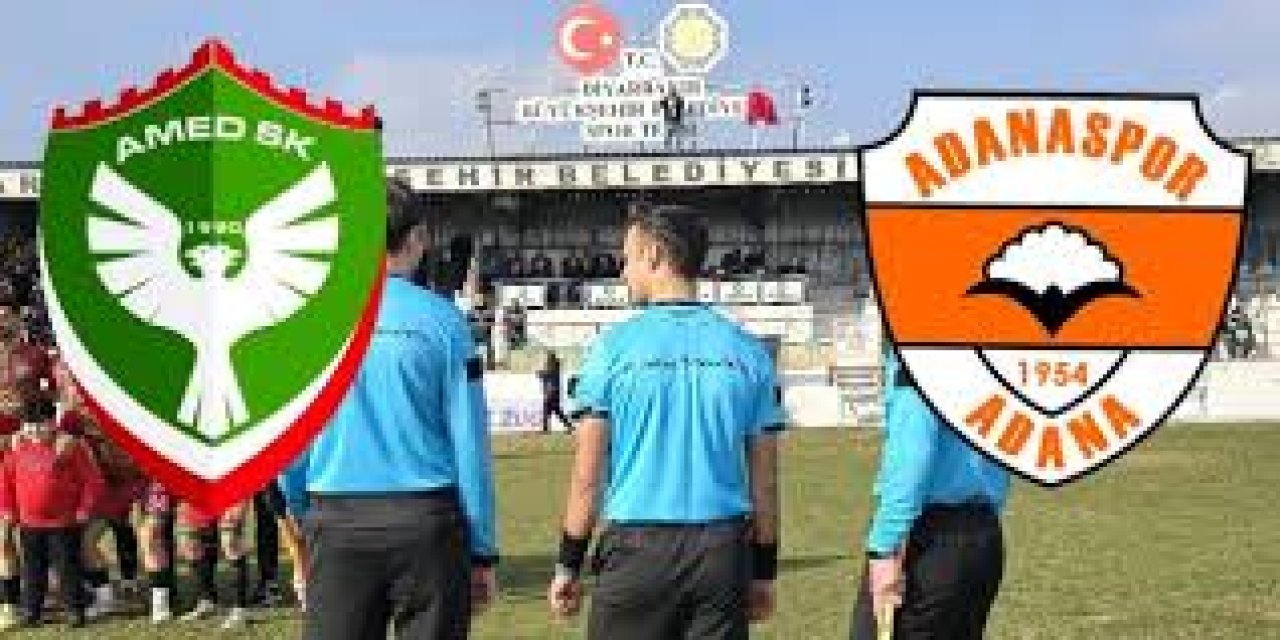 Adanaspor-Amedspor: İlk 11'ler belli oldu