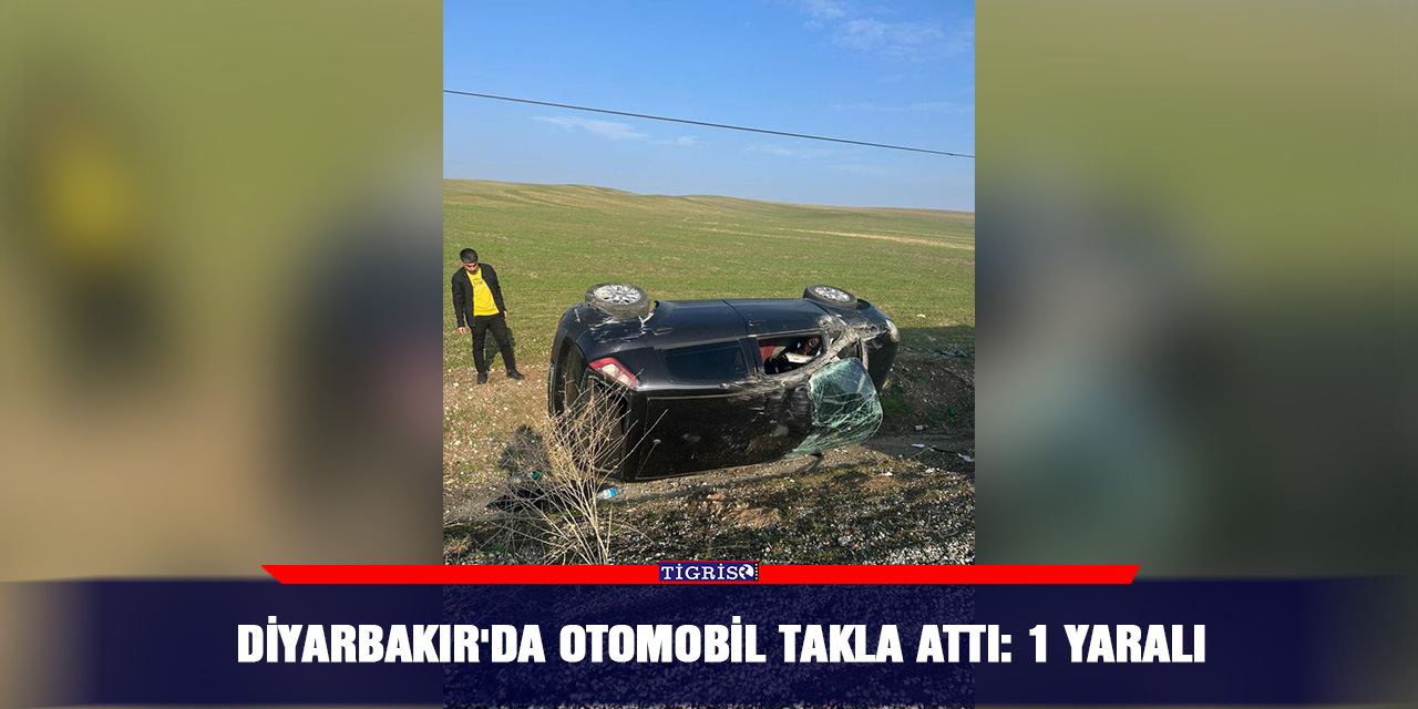 VİDEO - Diyarbakır'da otomobil takla attı: 1 yaralı