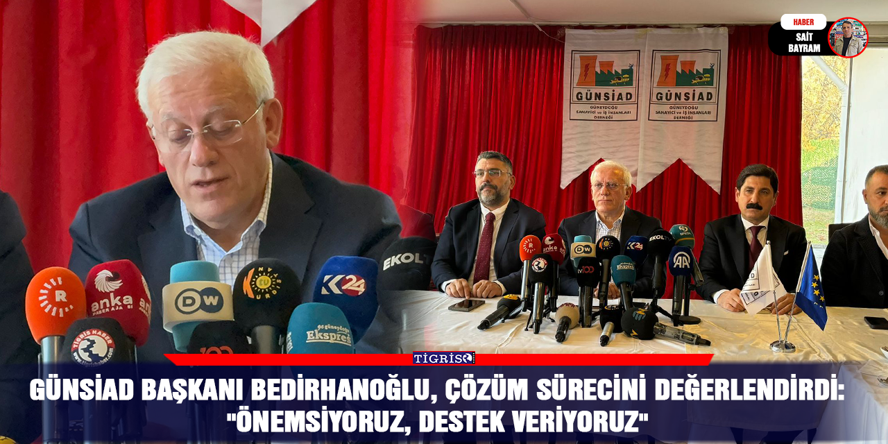 VİDEO - GÜNSİAD Başkanı Bedirhanoğlu, çözüm sürecini değerlendirdi:  "Önemsiyoruz, destek veriyoruz"