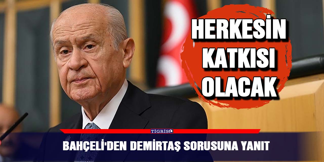 Bahçeli'den Demirtaş sorusuna yanıt: Herkesin katkısı olacak