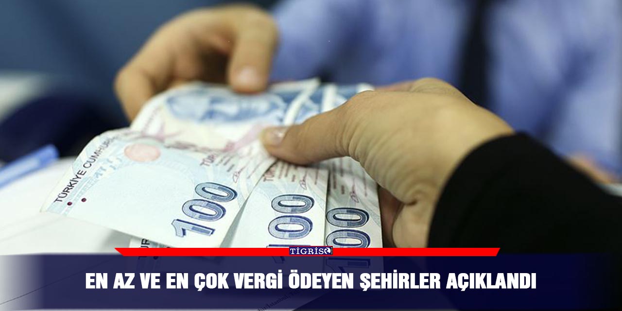 En az ve en çok vergi ödeyen şehirler açıklandı