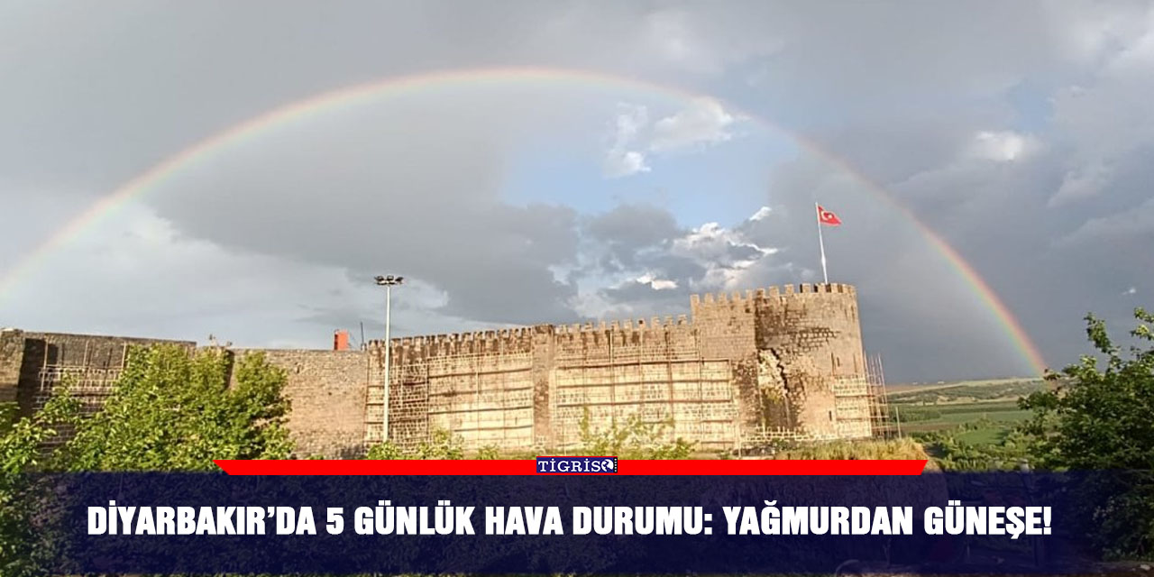 Diyarbakır’da 5 günlük hava durumu: Yağmurdan güneşe!