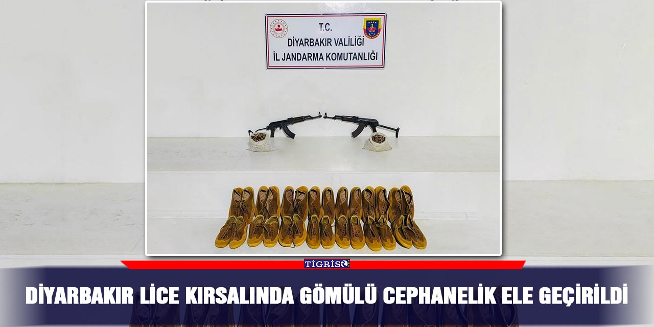 Diyarbakır Lice kırsalında gömülü cephanelik ele geçirildi