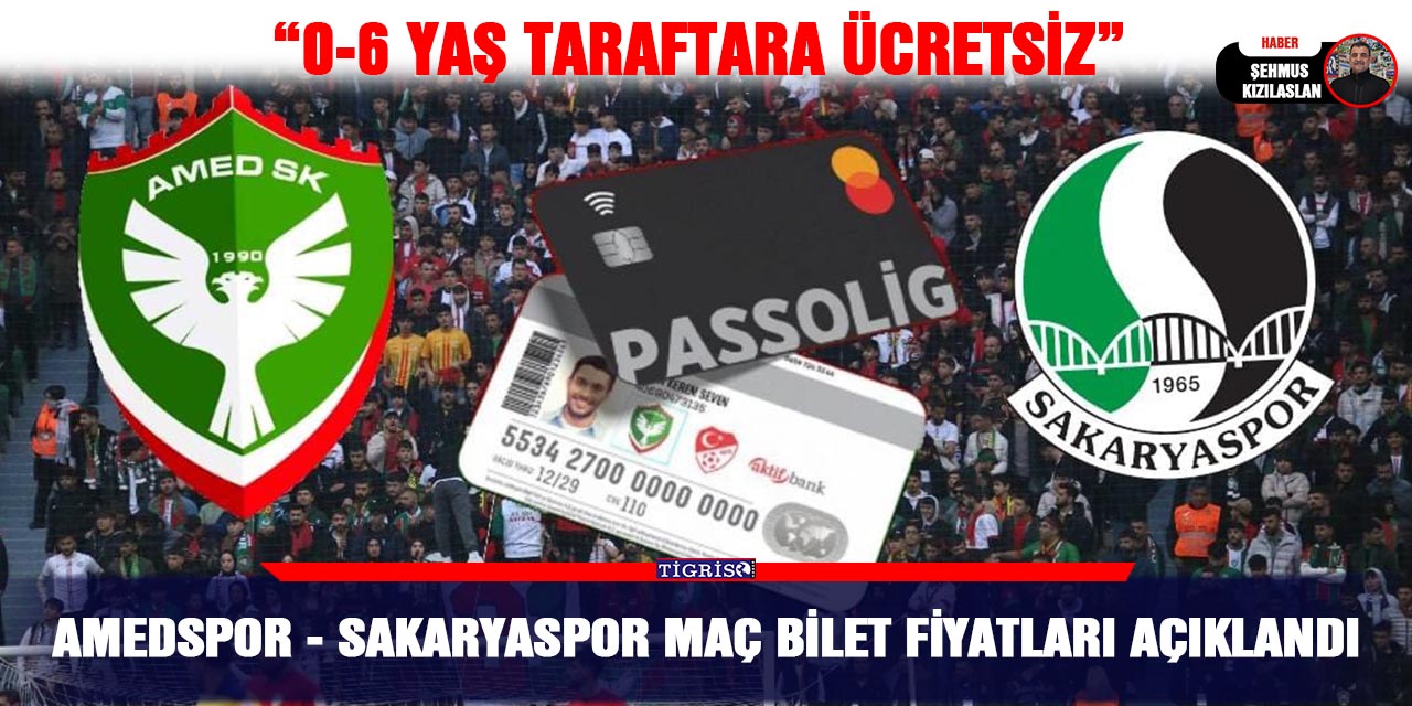 Amedspor - Sakaryaspor Maç Bilet Fiyatları Açıklandı