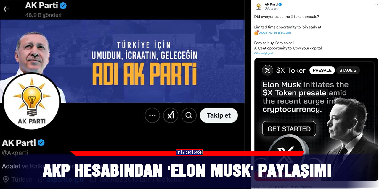 AKP hesabından 'Elon Musk' paylaşımı