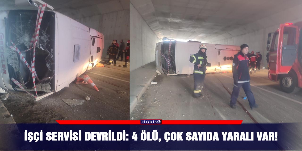 İşçi servisi devrildi: 4 ölü, çok sayıda yaralı var!