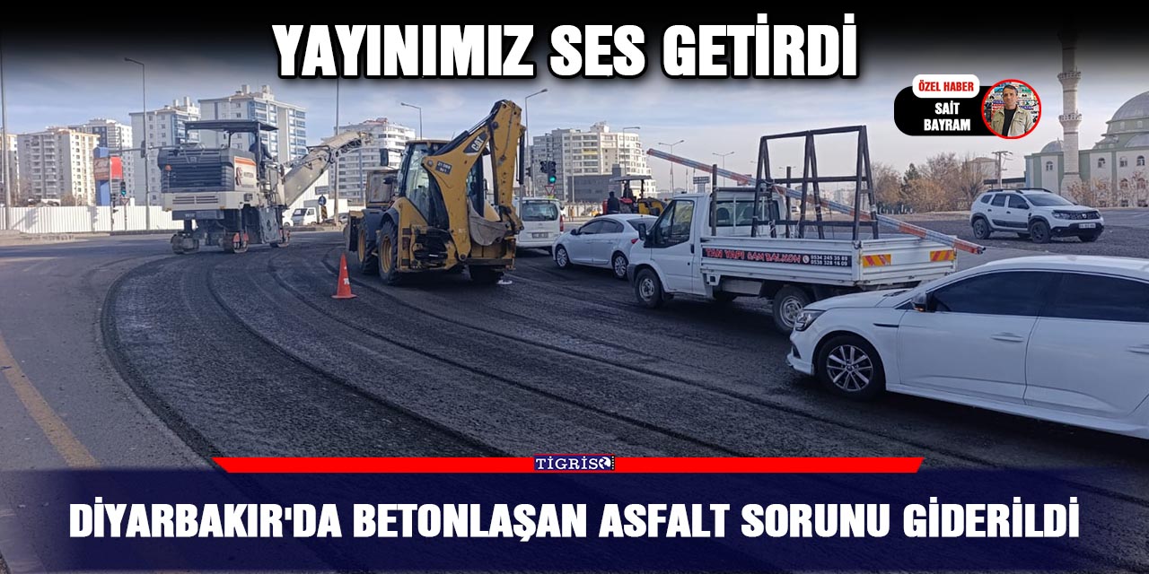 VİDEO - Diyarbakır'da Betonlaşan asfalt sorunu giderildi