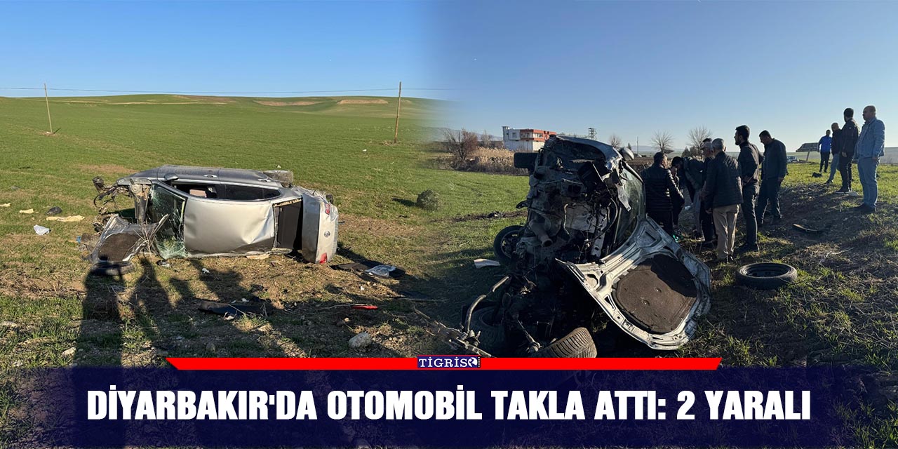 Diyarbakır'da otomobil takla attı: 2 yaralı