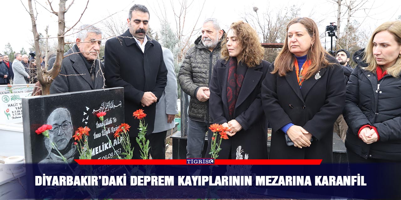 Diyarbakır’daki deprem kayıplarının mezarına karanfil