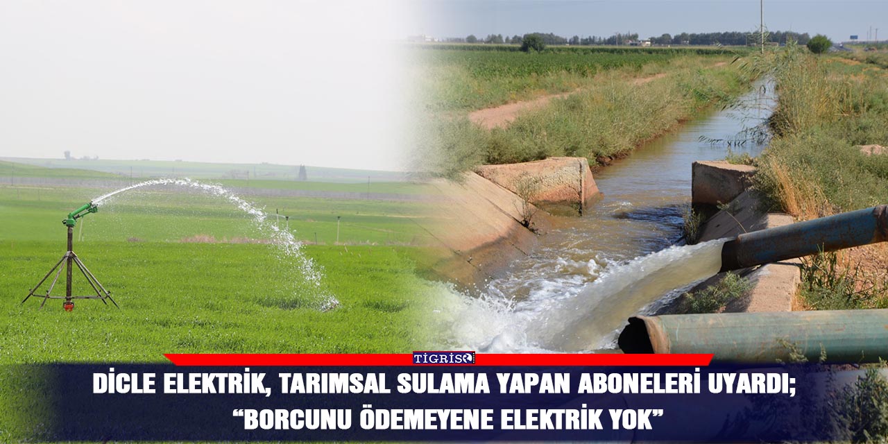 Dicle Elektrik, tarımsal sulama yapan aboneleri uyardı