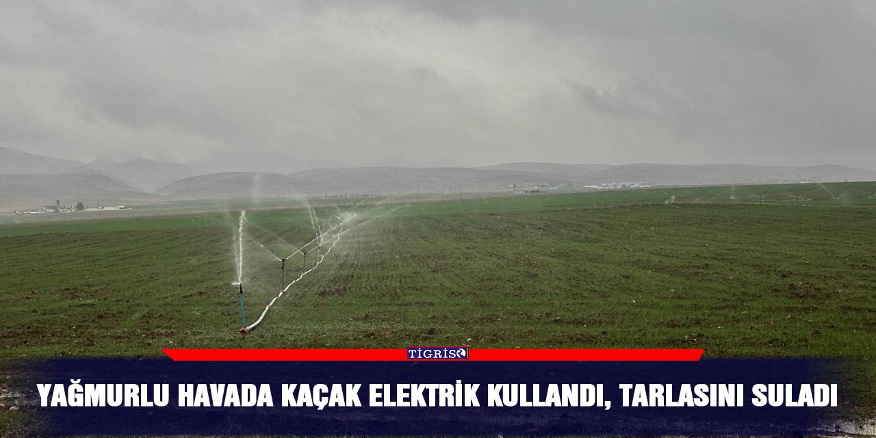 Yağmurlu havada kaçak elektrik kullandı, tarlasını suladı