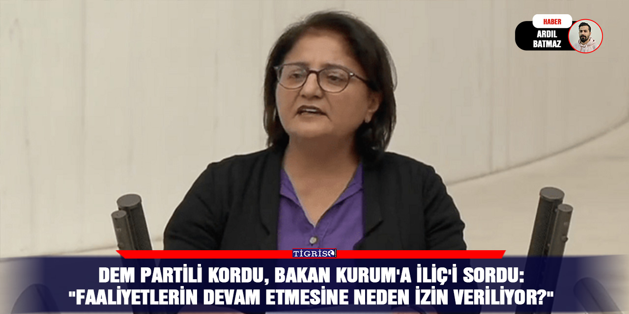 DEM Partili Kordu, Bakan Kurum'a İliç'i sordu: "Faaliyetlerin devam etmesine neden izin veriliyor?"