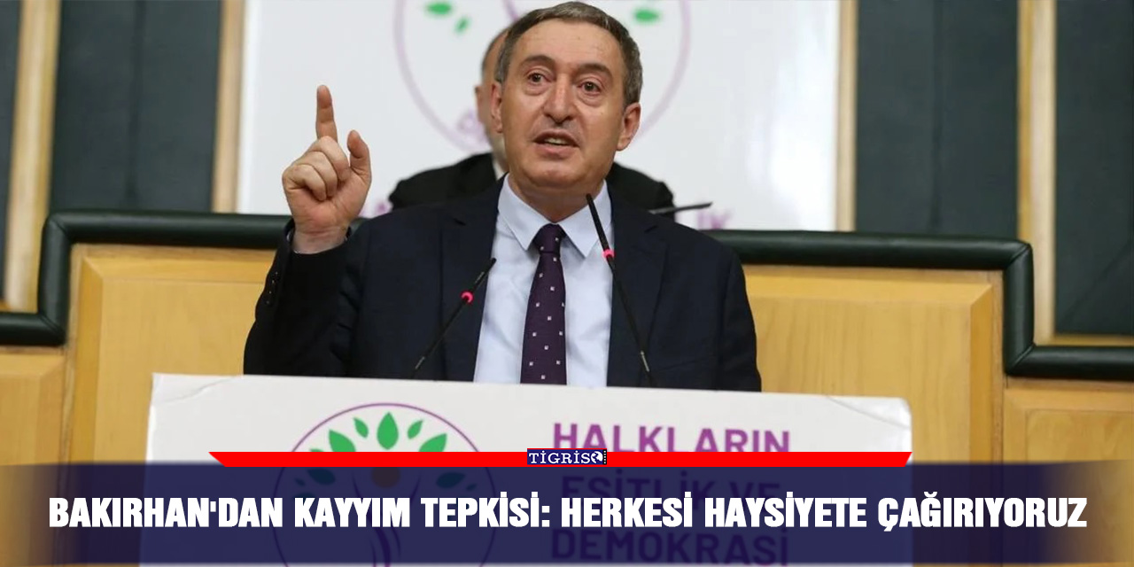 Bakırhan'dan kayyım tepkisi: Herkesi haysiyete çağırıyoruz