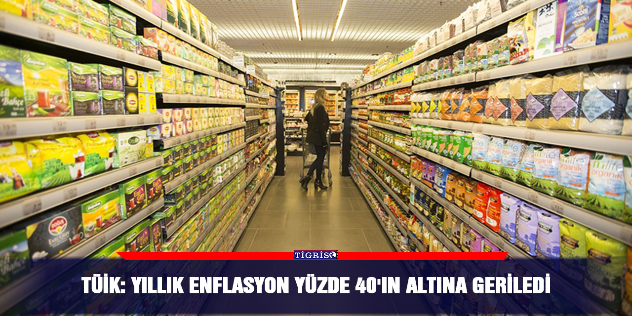 TÜİK: Yıllık enflasyon yüzde 40'ın altına geriledi