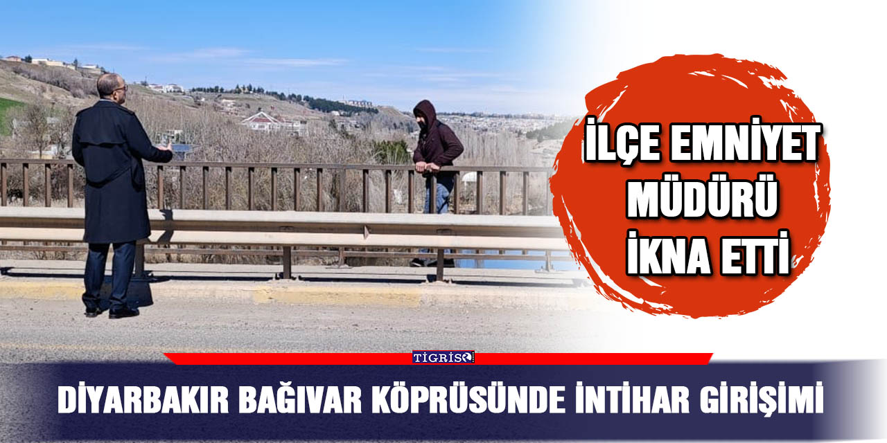 Diyarbakır Bağıvar köprüsünde intihar girişimi