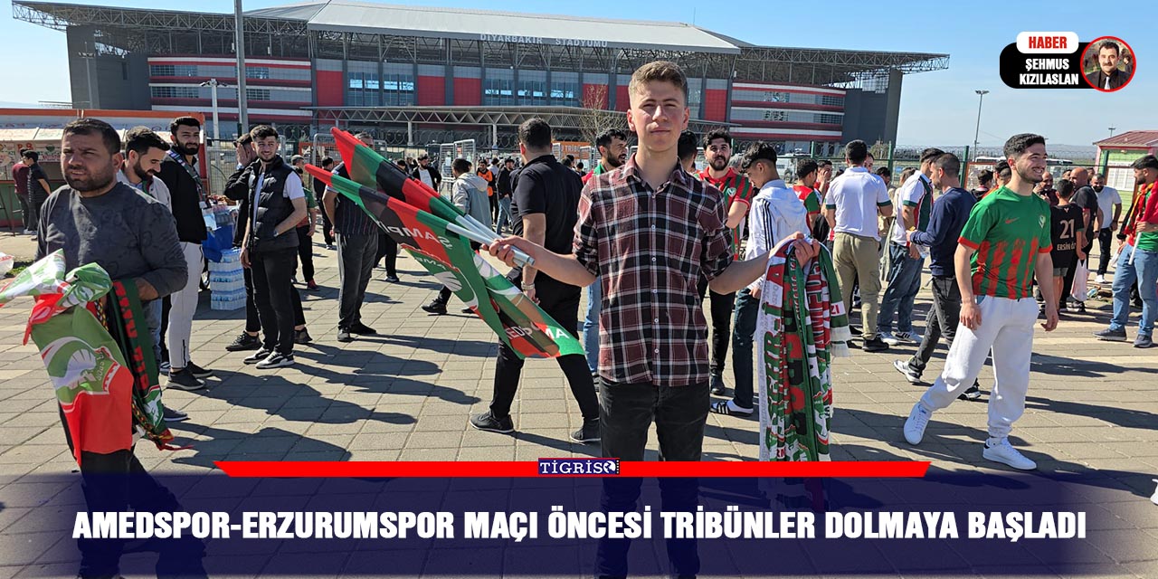 Amedspor-Erzurumspor Maçı Öncesi Tribünler Dolmaya Başladı