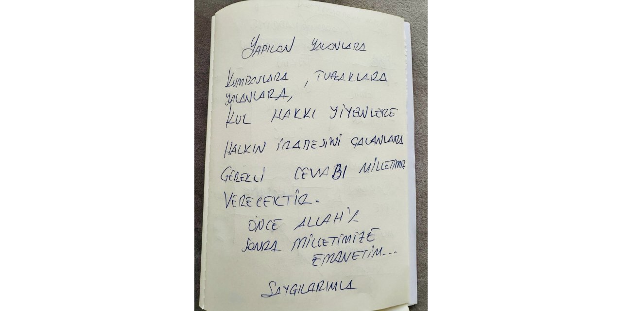 Ekrem İmamoğlu, kendi el yazısıyla not paylaştı