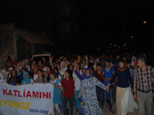 İDİL’DE KOBANİ’DEKİ SALDIRILAR PROTESTO EDİLDİ