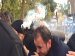 Yüksekdağ'ın kafasına gaz fişeği isabet etti