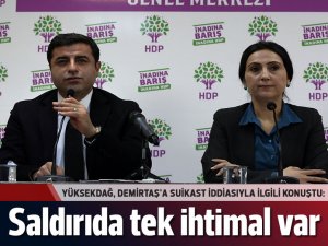 Yüksekdağ: Selahattin Demirtaş'a dönük açık bir suikast girişimi