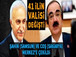 Valiler Kararnamesi'yle 41 ilin valisi değişti