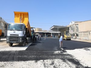 Meyve ve Sebze Hali yerleşkesi asfaltlandı