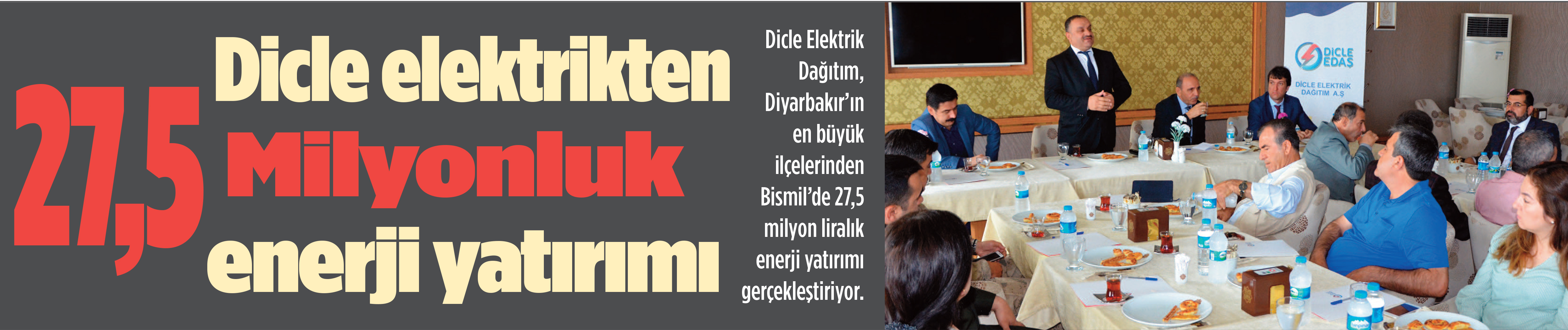 Dicle elektrikten 27,5 Milyonluk enerji yatırımı