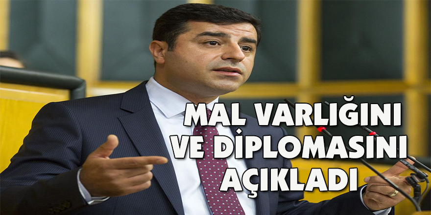 Demirtaş mal varlığını ve diplomasını açıkladı